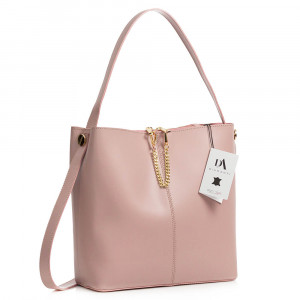 Geanta dama din piele naturala DiAmanti Ysabelle Rosa